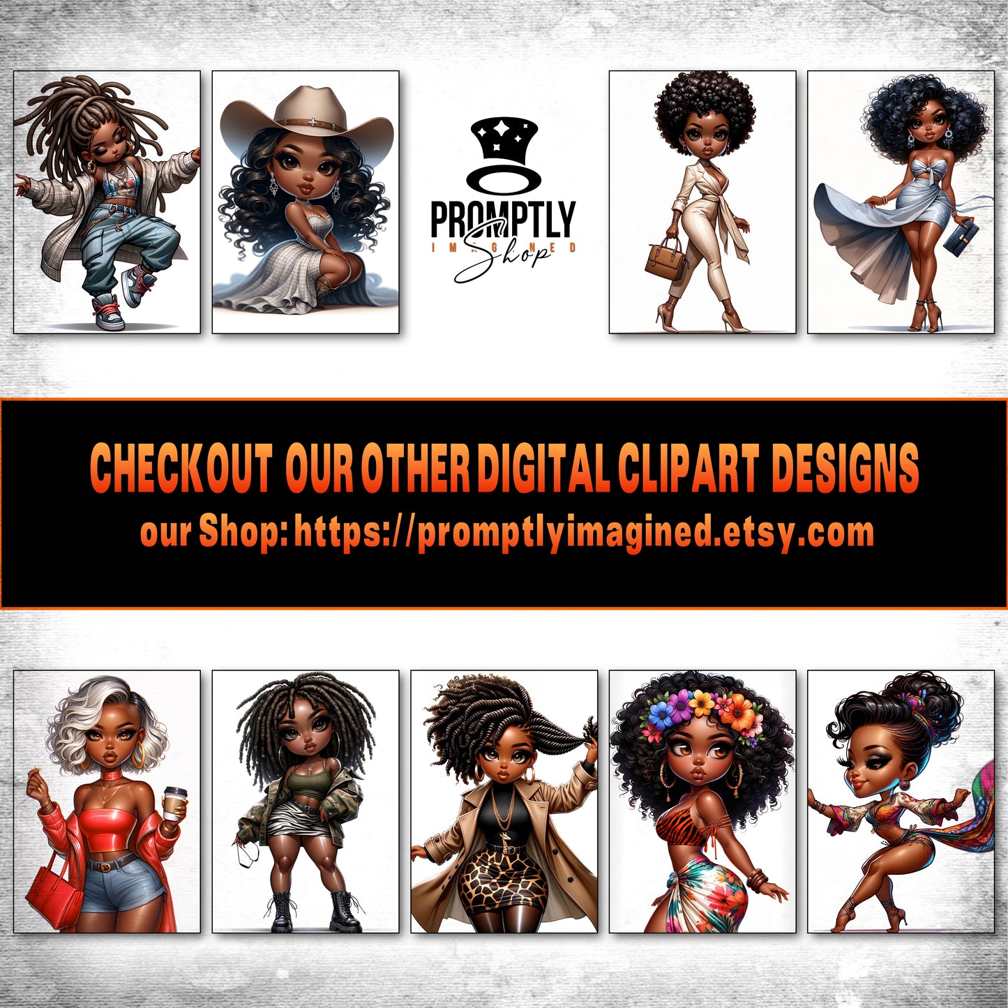 30 Chibi beautiful bride African American PNG, Plus Prompt Generator Manual for creating your own prompts and chibi dolls