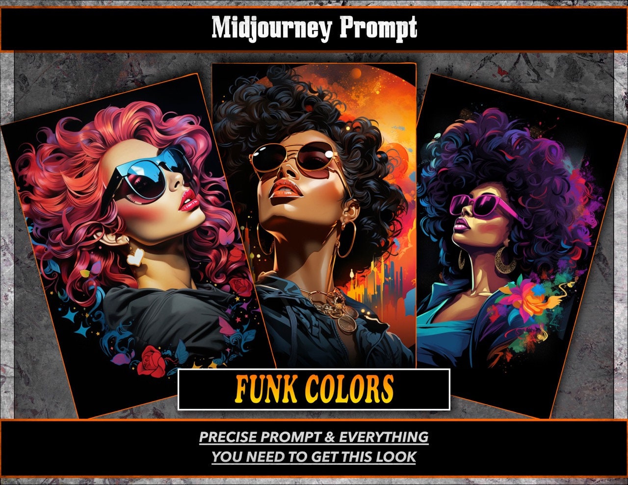 Funk Colors Midjourney Prompts, AI Art, Midjourney Prompt, Midjourney AI Art, Learn Midjourney, Digital Art, AI Generate, Art Print