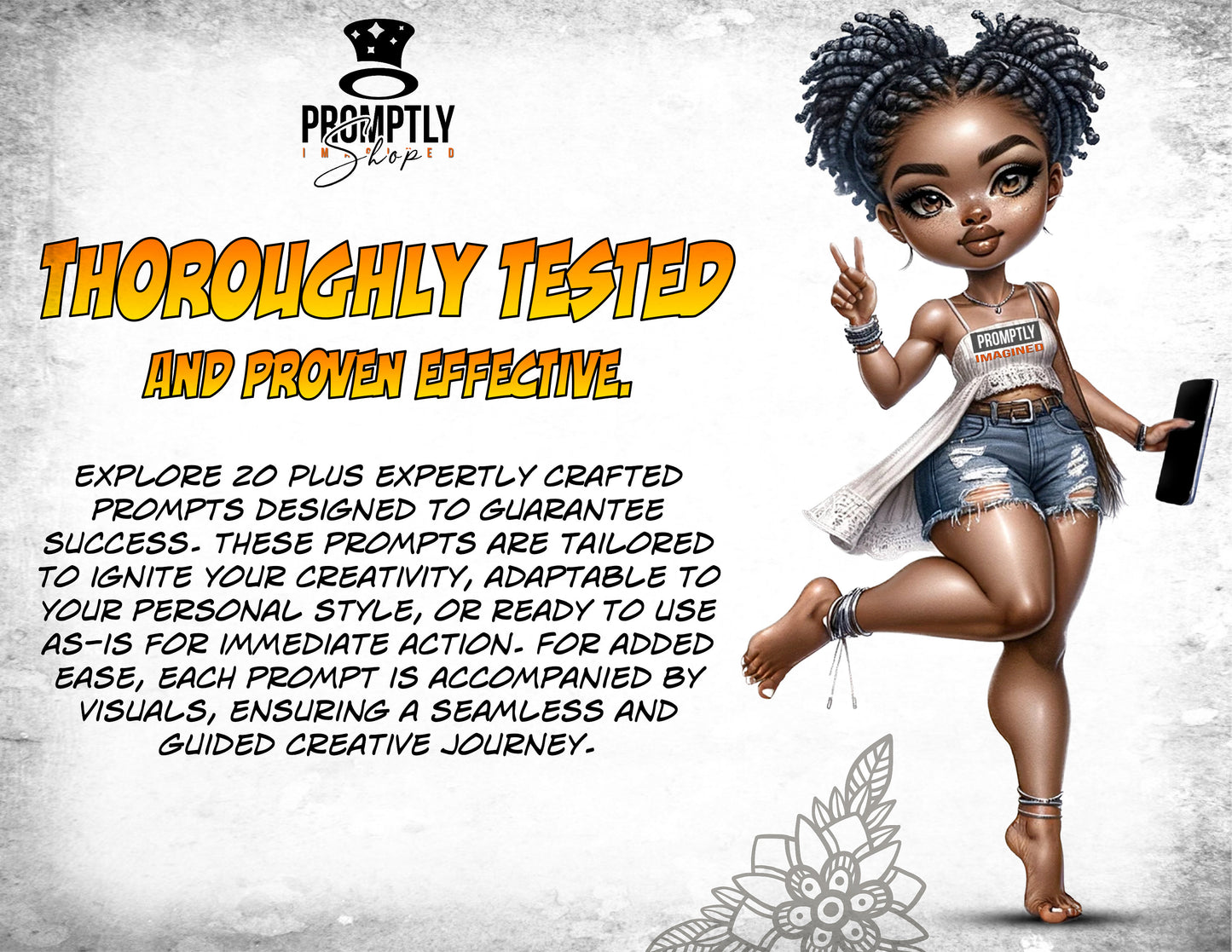 Dall-E3 & ChatGPT v4 AI Art Prompt Manual | Dancing chibi dolly Beauties | 20 plus Sample Prompts | Customizable prompt