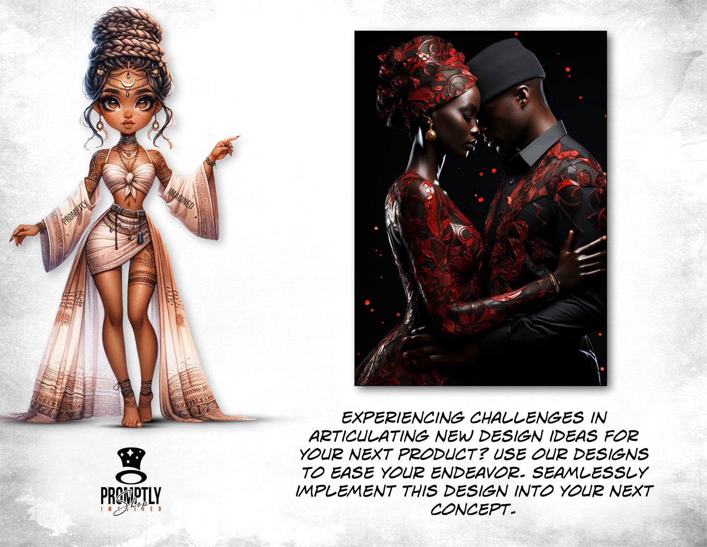 African Couple Clipart, Melanin Romance Digital Download, Afrocentric Art PNG, Black Love Illustration, Instant Download Clip Art Set