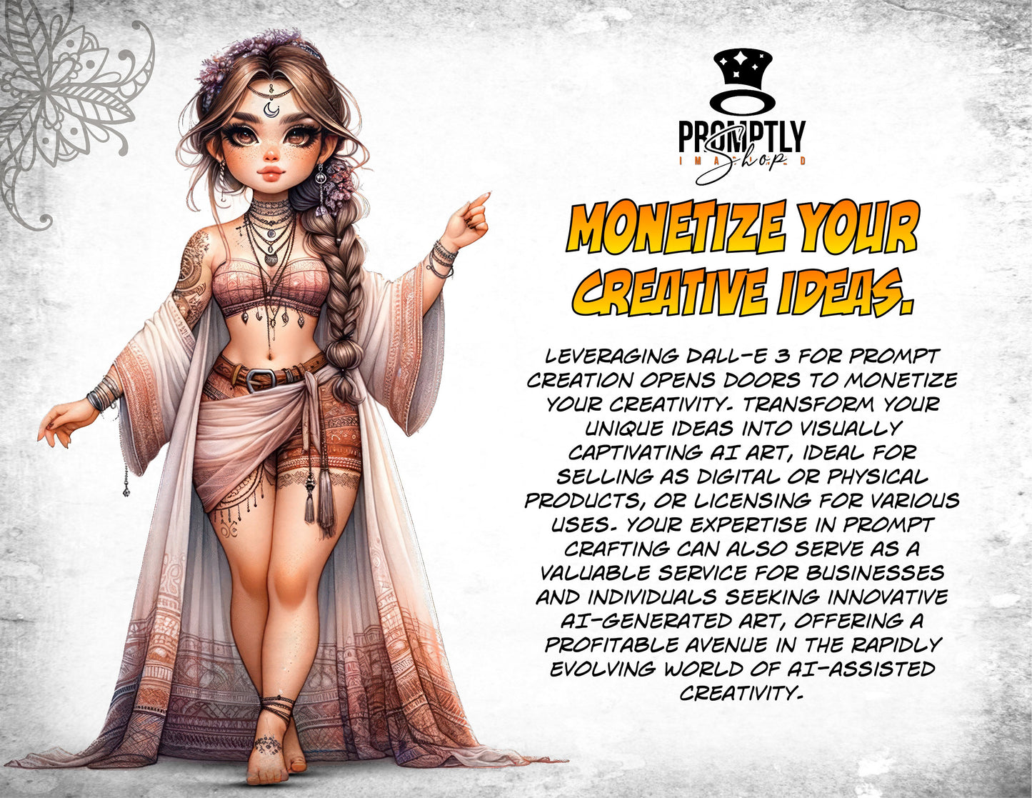 20+ Sample Prompts | Dall-E3 & ChatGPT v4 Ai Art Prompt Manual | Chibi Boss Babe | Precise Prompts