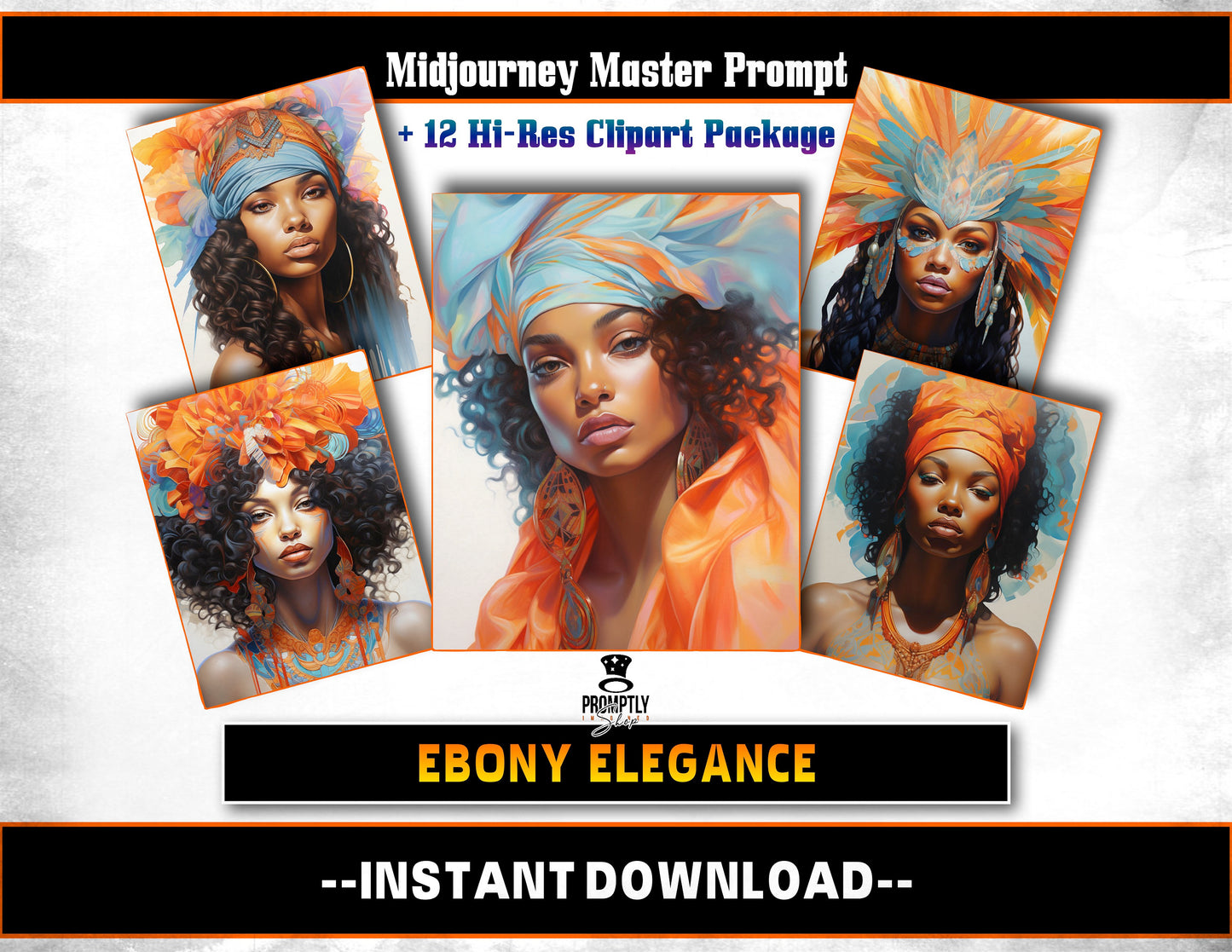 Ebony Elegance Midjourney Prompts AI Art | Midjourney Prompt | Midjourney AI Art, Learn Midjourney | Digital Art, AI Generate, Art Print