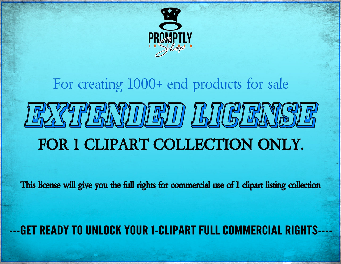 Extended License One Clipart - For One Single Clipart or Clipart Set