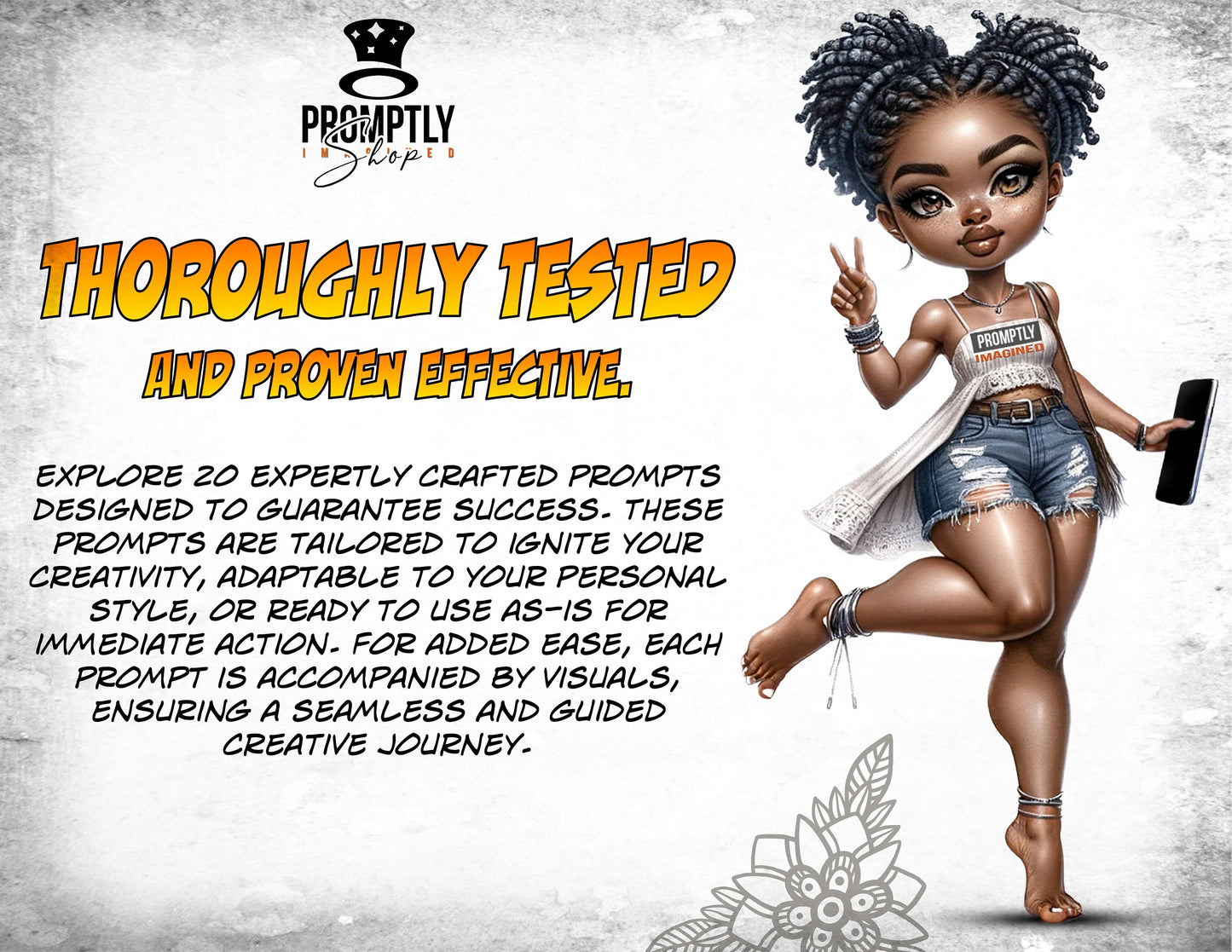 20+ Sample Prompts | Dall-E3 & ChatGPT v4 Ai Art Prompt Manual | Chibi Boss Babe | Precise Prompts