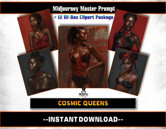 Cosmic Queens Midjourney Prompts AI Art | Midjourney Prompt | Midjourney AI Art, Learn Midjourney | Digital Art, AI Generate, Art Print