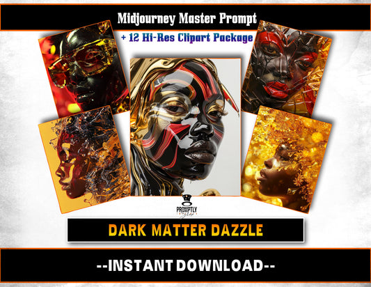 Dark Matter Dazzle Midjourney Prompts AI Art | Midjourney Prompt | Midjourney AI Art, Learn Midjourney | Digital Art, AI Generate, Art Print